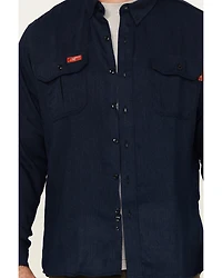 Lapco Men's FR Modern Uniform Long Sleeve Button-Down Work Shirt