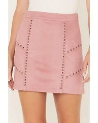 Idyllwind Women's Charlotte Faux Suede Studded Mini Skirt