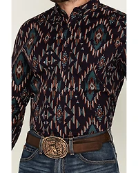 RANK 45® Men's Hilsborrow Southwester Print Long Sleeve Button-Down Stretch Western Shirt