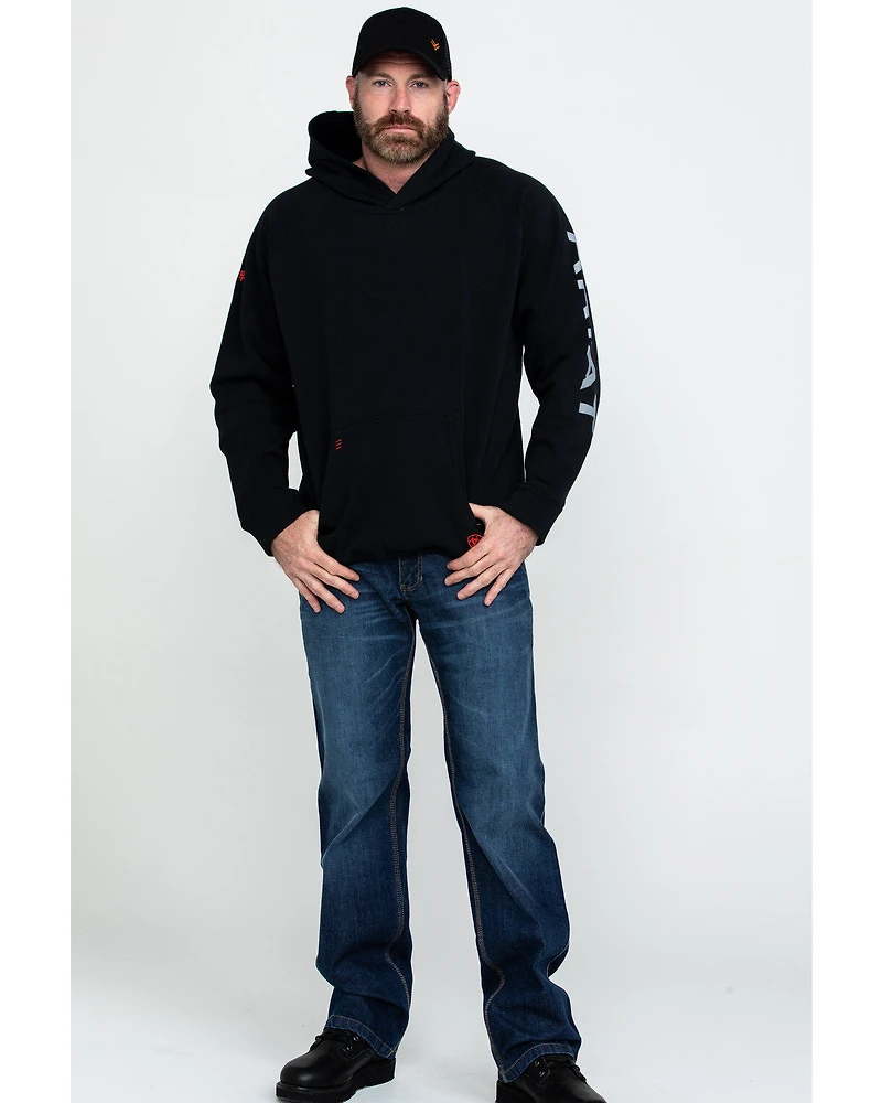 Ariat Men's FR Primo Fleece Logo Work Hooded Sweatshirt - Tall