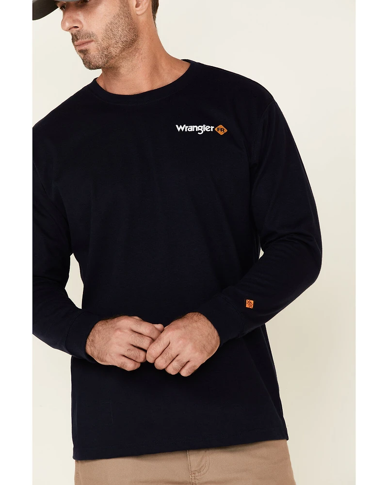 Wrangler FR Men's Flag Back Graphic Long Sleeve Work T-Shirt - Big