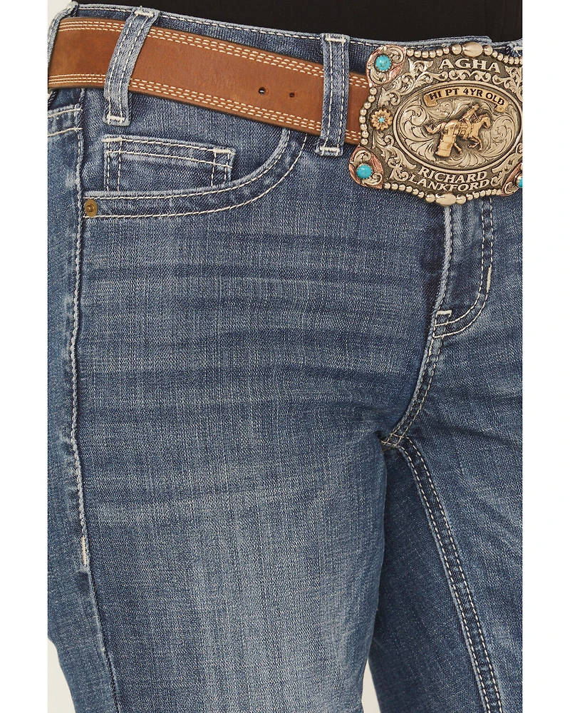 Rock & Roll Denim Women's Medium Wash Trouser Stretch Jeans
