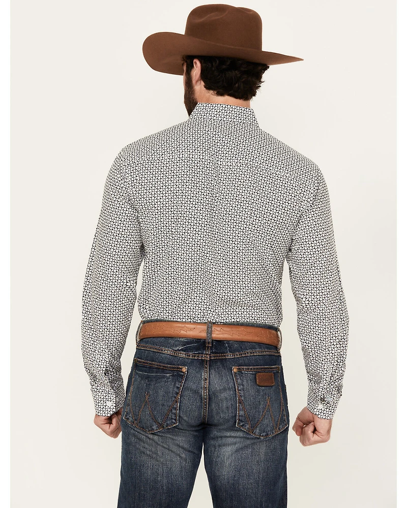 Cinch Men's Geo Print Long Sleeve Button-Down Western Shirt