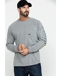 Ariat Men's Gray Rebar Cotton Strong Graphic Long Sleeve Work Shirt - Big & Tall