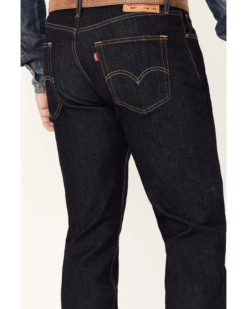 Levi's Men's 514 Cleaner Dark Wash Stretch Regular Straight Leg Jeans