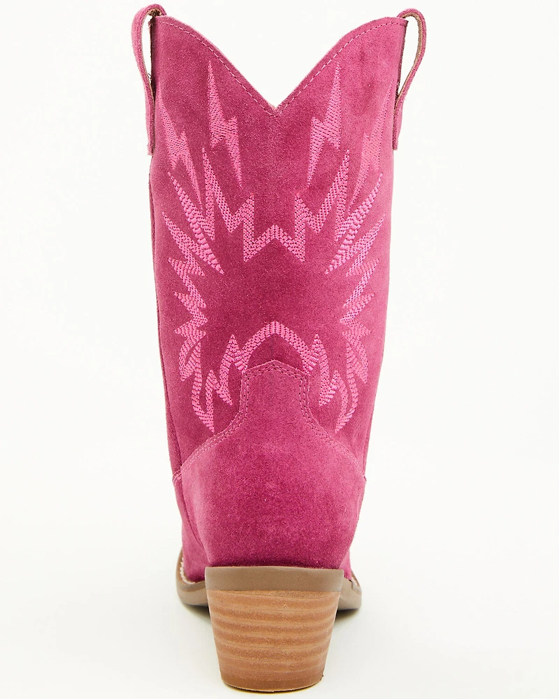 Dingo Little Girls' Thunder Road Suede Western Boots - Snip Toe
