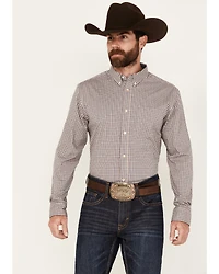 Cody James Men's Rowdy Plaid Print Long Sleeve Button-Down Western Shirt