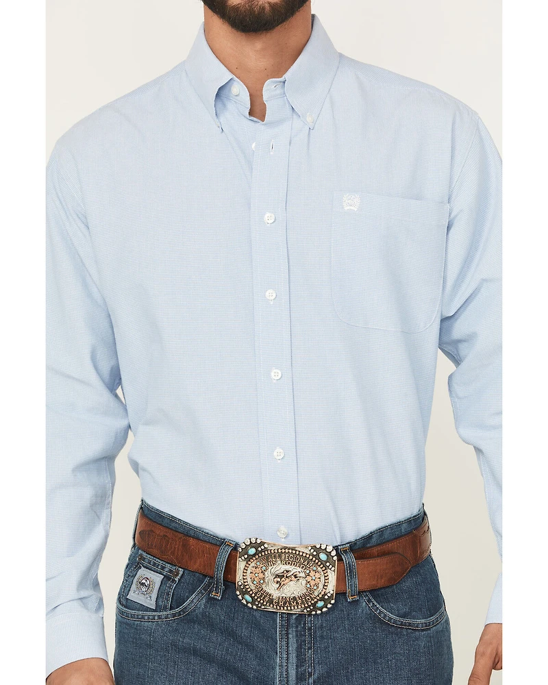 Cinch Men's Solid Long Sleeve Button-Down Western Shirt