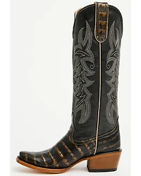 Tanner Mark Women's Caiman Print Tall Western Boots - Square Toe