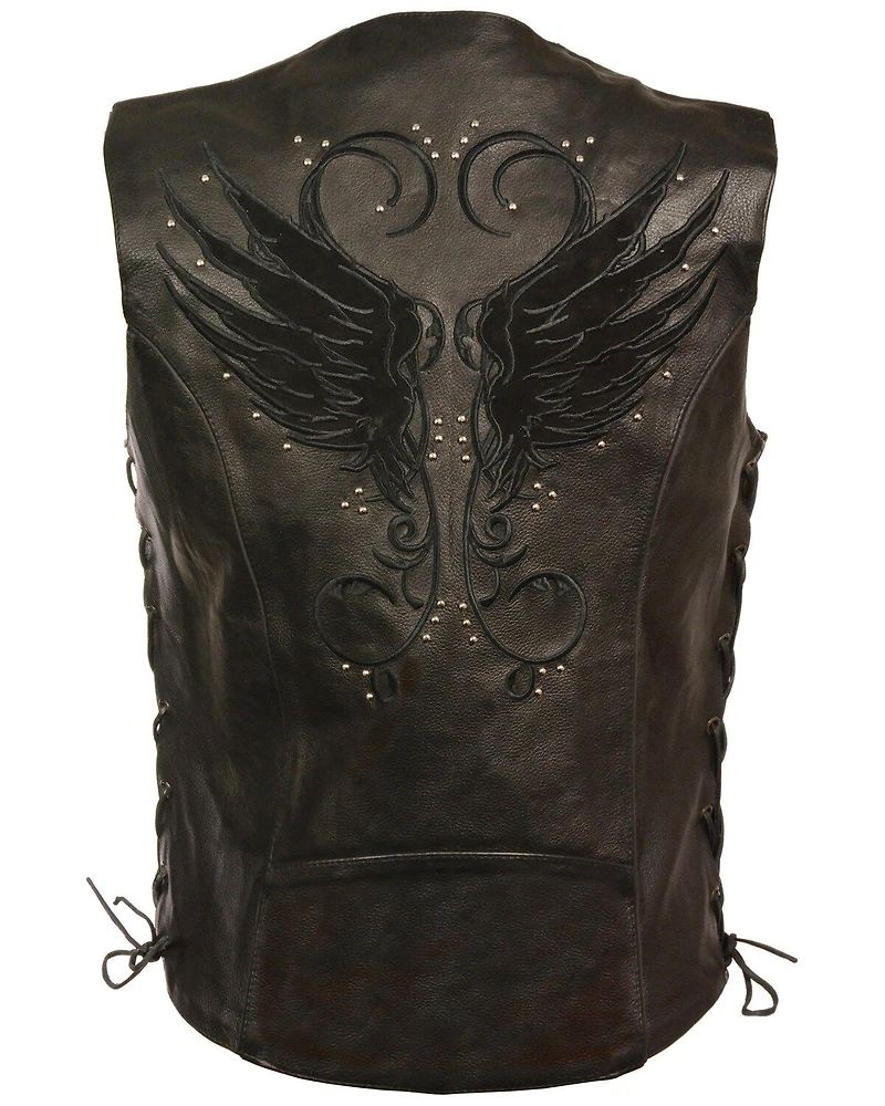 Milwaukee Leather Women's Stud & Wings Vest - 4X