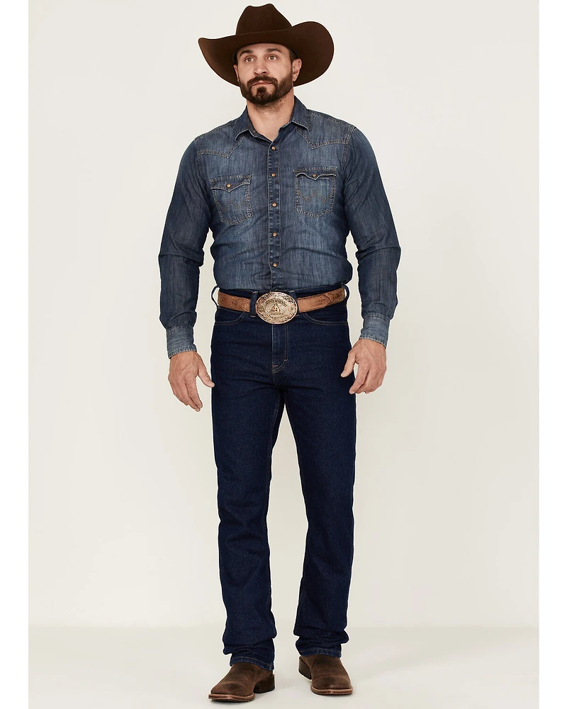 Blue Ranchwear Men's Bucking Wash Bronson Slim Straight Denim Jeans