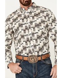 RANK 45® Men's Geo Print Long Sleeve Button-Down Western Shirt