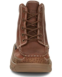 Justin Men's 5" Corbett Lace-Up Moc Waterproof Work Boots - Alloy Toe