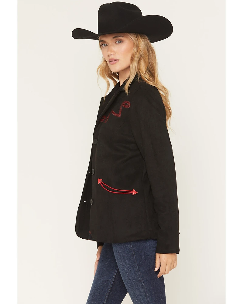 Outback Trading Co Women's Loretta Boot Stitch Button-Down Blazer