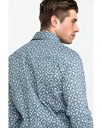 Rough Stock By Panhandle Men's Langunita Vintage Print Long Sleeve Western Shirt