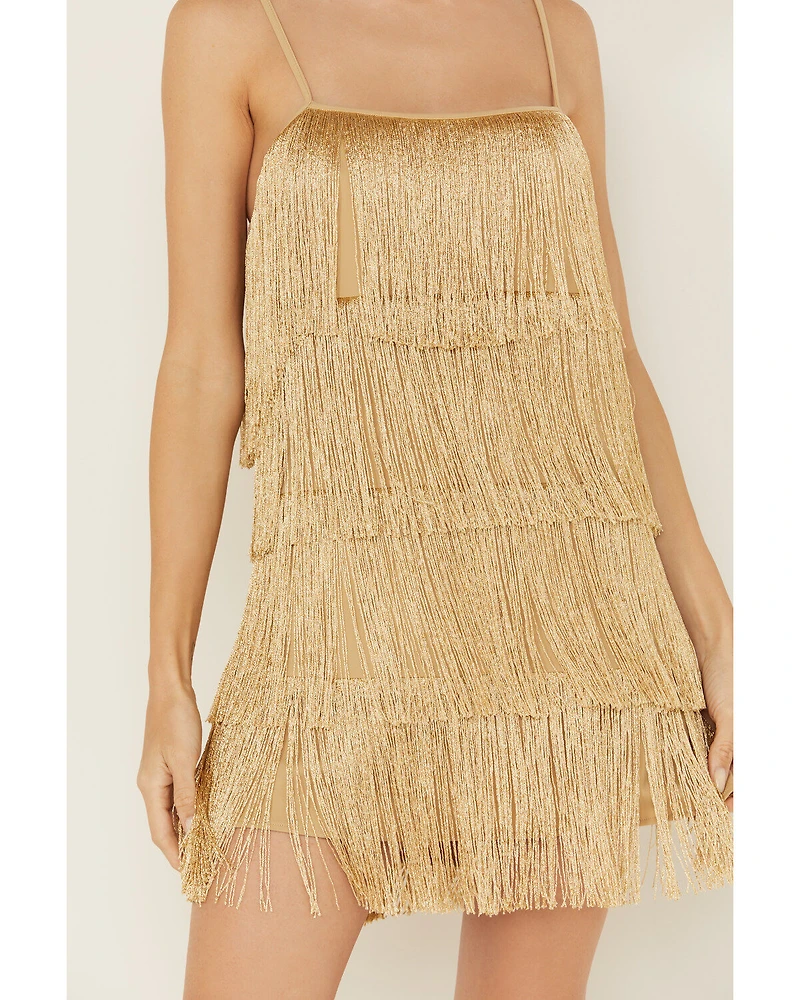 Show Me Your Mumu Women's Buchanan Fringe Mini Dress
