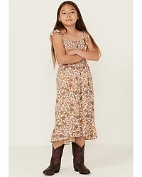 Cotton & Rye Girls' Floral Print Maxi Dress