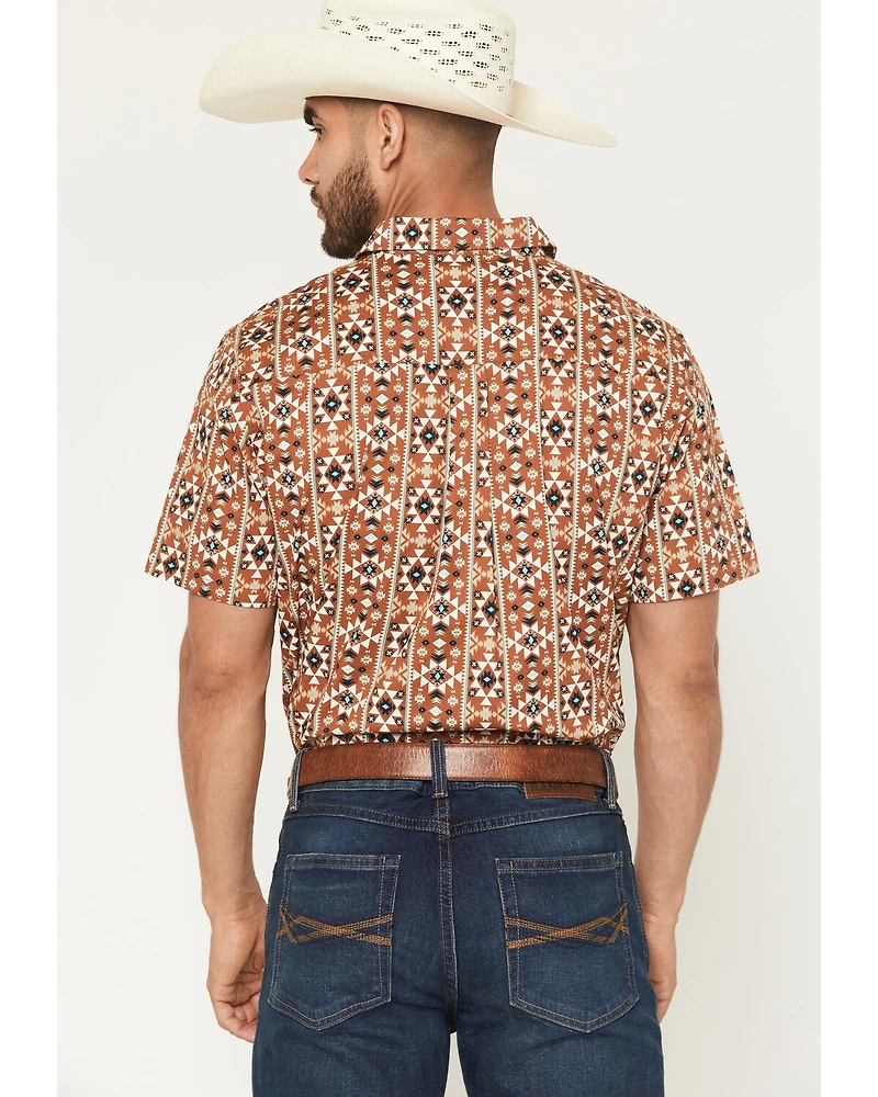 RANK 45® Men's Thunderhead Southwestern Short Sleeve Button-Down Stretch Western Shirt