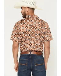 RANK 45® Men's Thunderhead Southwestern Short Sleeve Button-Down Stretch Western Shirt