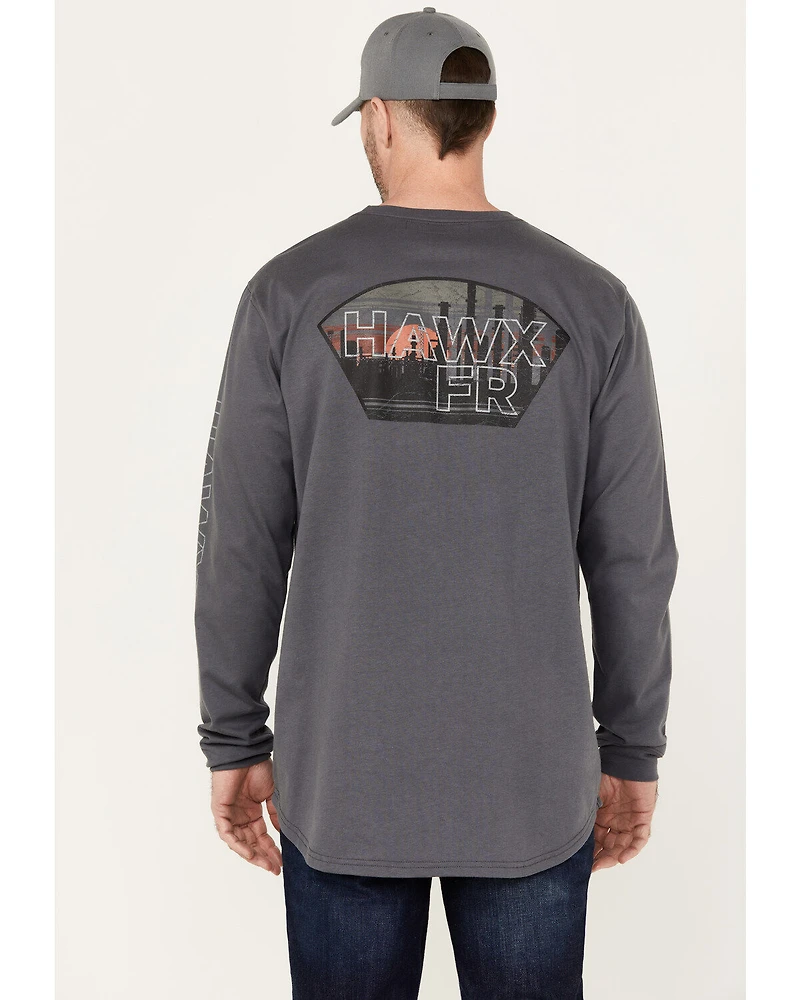 Hawx Men's FR Factory Graphic Long Sleeve Work Shirt