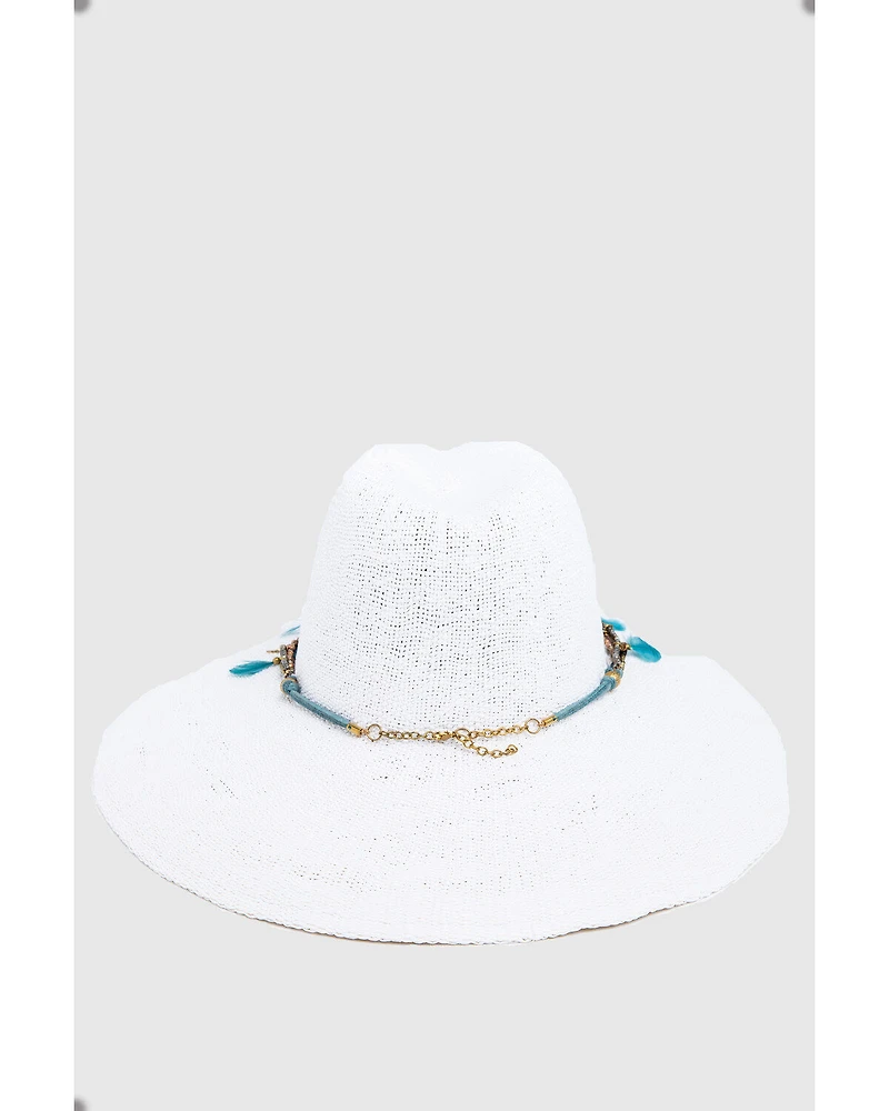 Nikki Beach Women's Dara Straw Western Fashion Hat