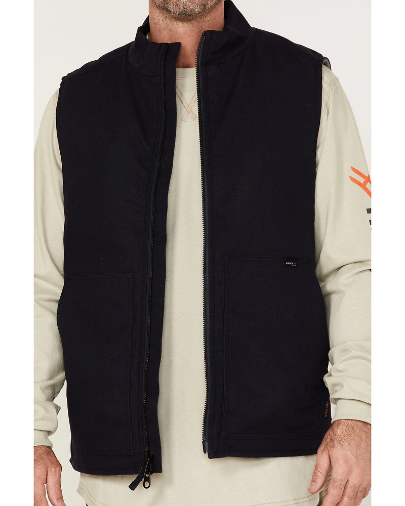 Hawx Men's FR Solid Zip-Front Insulated Work Vest - Tall