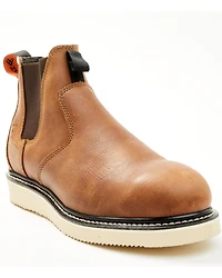 Hawx Men's Crazy Horse Wedge Chelsea Work Boots - Composite Toe