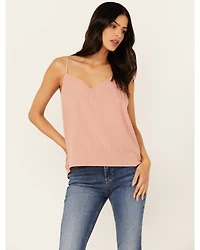 Cleo + Wolf Women's Barbara Solid Printed Sleeveless Cami