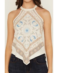 Shyanne Women's Bandana Print Halter Tank