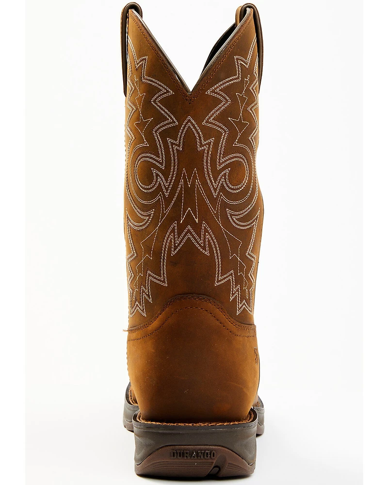 Durango Men's Rebel Pull On Waterproof Work Western Boots - Steel Toe