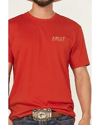 Ariat Men's Leather Shield Short Sleeve Graphic T-Shirt
