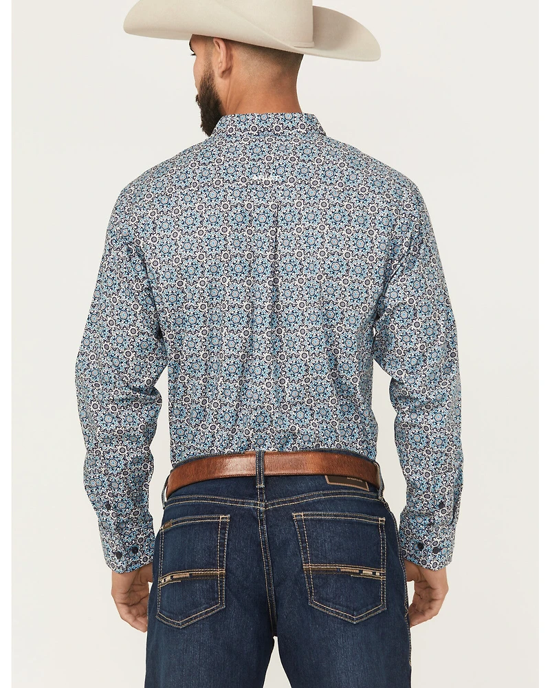 Ariat Men's Santiago Floral Print Long Sleeve Button-Down Western Shirt