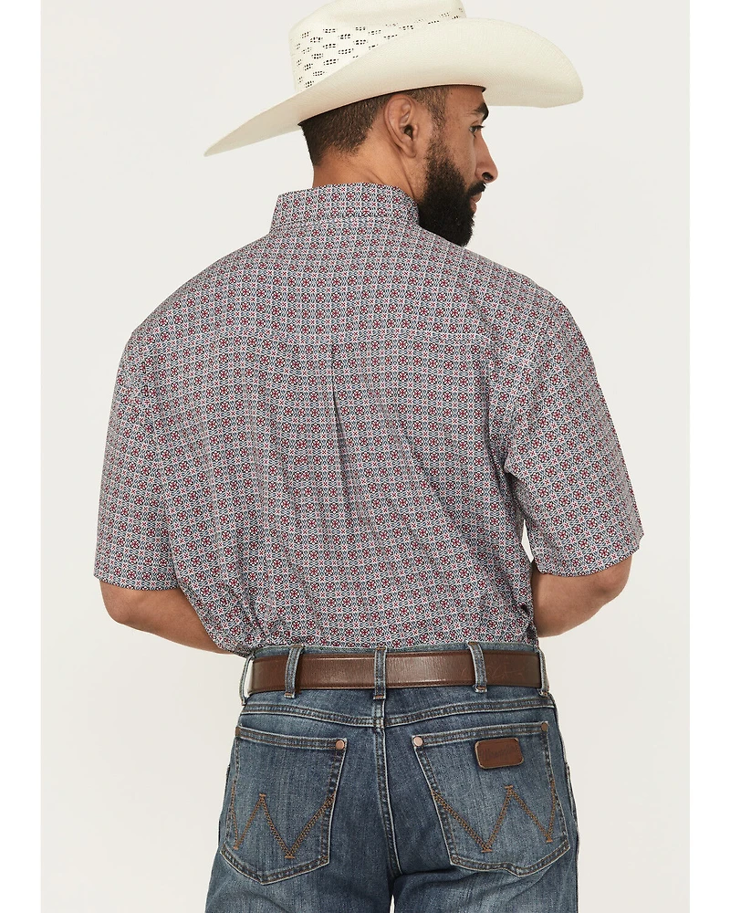 Cinch Men's Medallion Print Short Sleeve Button-Down Performance Western Shirt - Big