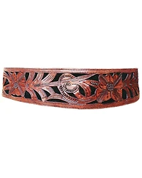 Kobler Women's Hand Tooled Inlay Belt