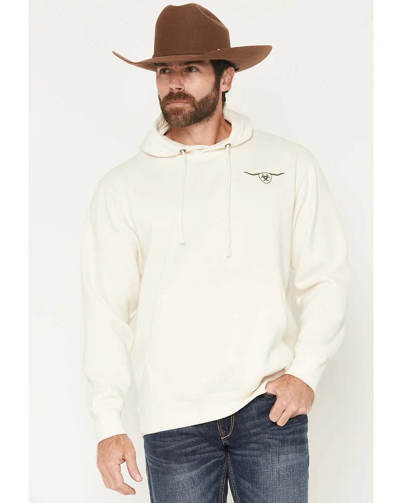 Ariat Men's Logo Shield Steerhead Graphic Hooded Sweatshirt