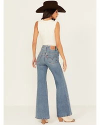 Levi's Women's Light Wash High Rise Slim Stretch Bell Jeans