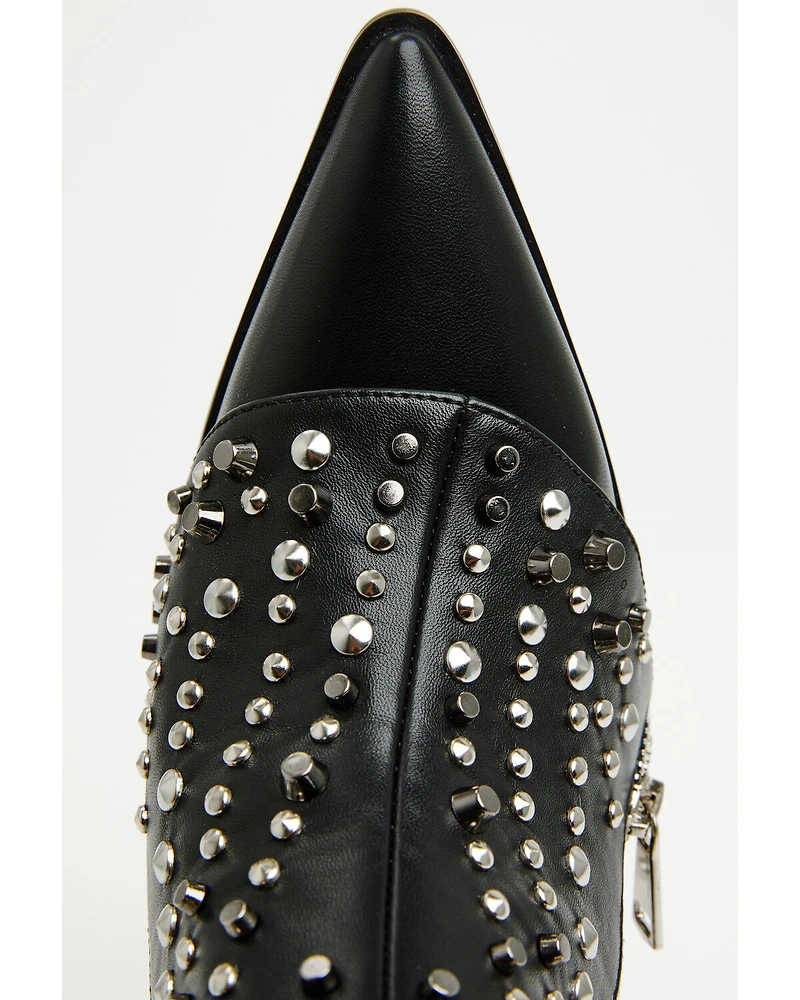 Azalea Wang Women's Hematine Studded Fashion Boots - Snip Toe