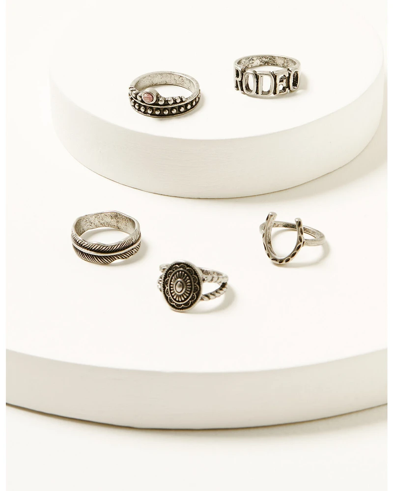 Shyanne Women's Strawberry Skies Ring Set - 5 Piece