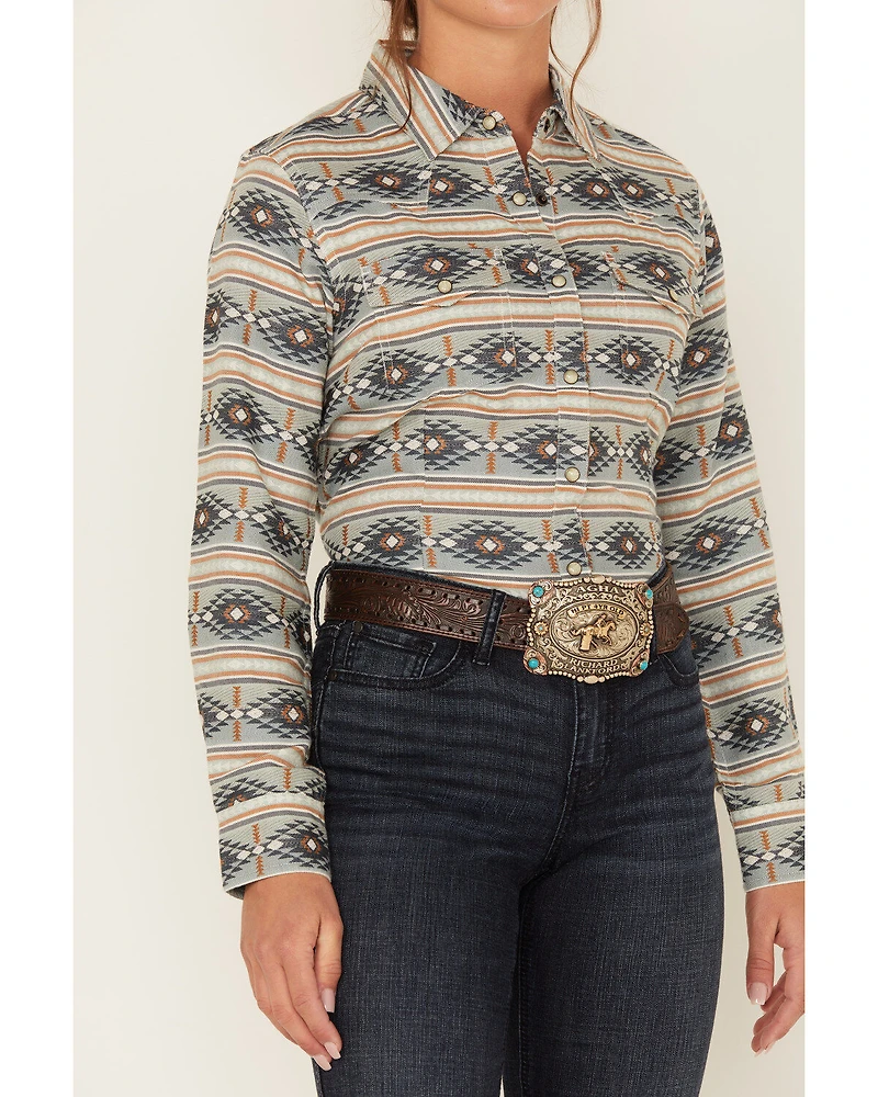 Ariat Women's Southwestern Stripe Print Long Sleeve Snap Creekside Western Shirt
