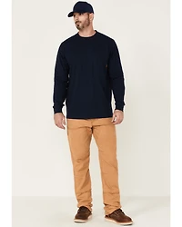 Hawx Men's Solid Navy Forge Long Sleeve Work Pocket T-Shirt - Big