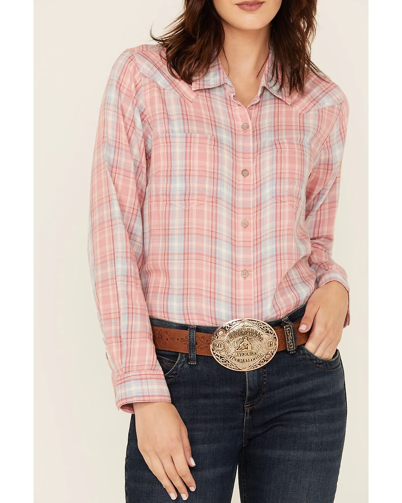 Ariat Women's Billie Jean Plaid Print Long Sleeve Button-Down Western Shirt