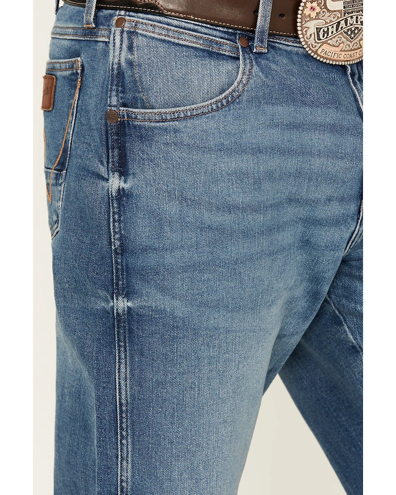 Wrangler Retro Men's Medium Wash Andalusian Relaxed Bootcut Stretch Denim Jeans