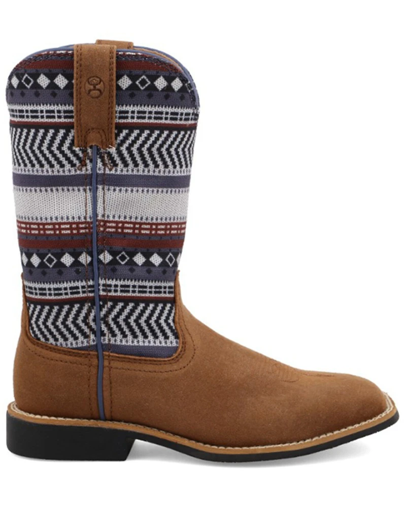 Hooey Twisted X Kids' Serape Stripe Western Boot - Square Toe