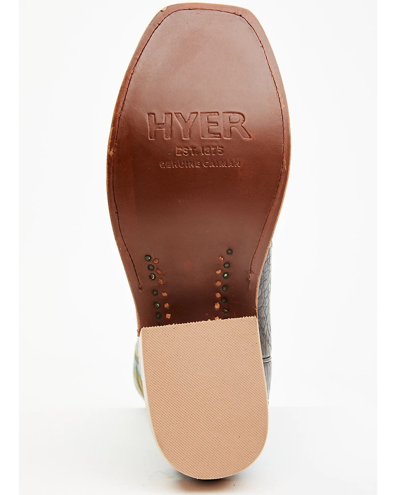Hyer Men's Spearville Exotic Caiman Western Boots - Square Toe
