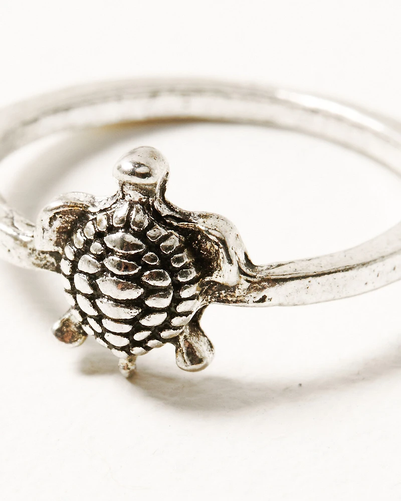 Shyanne Women's 6-piece Silver Hamsa Snake Moonstone Ring Set