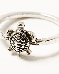 Shyanne Women's 6-piece Silver Hamsa Snake Moonstone Ring Set