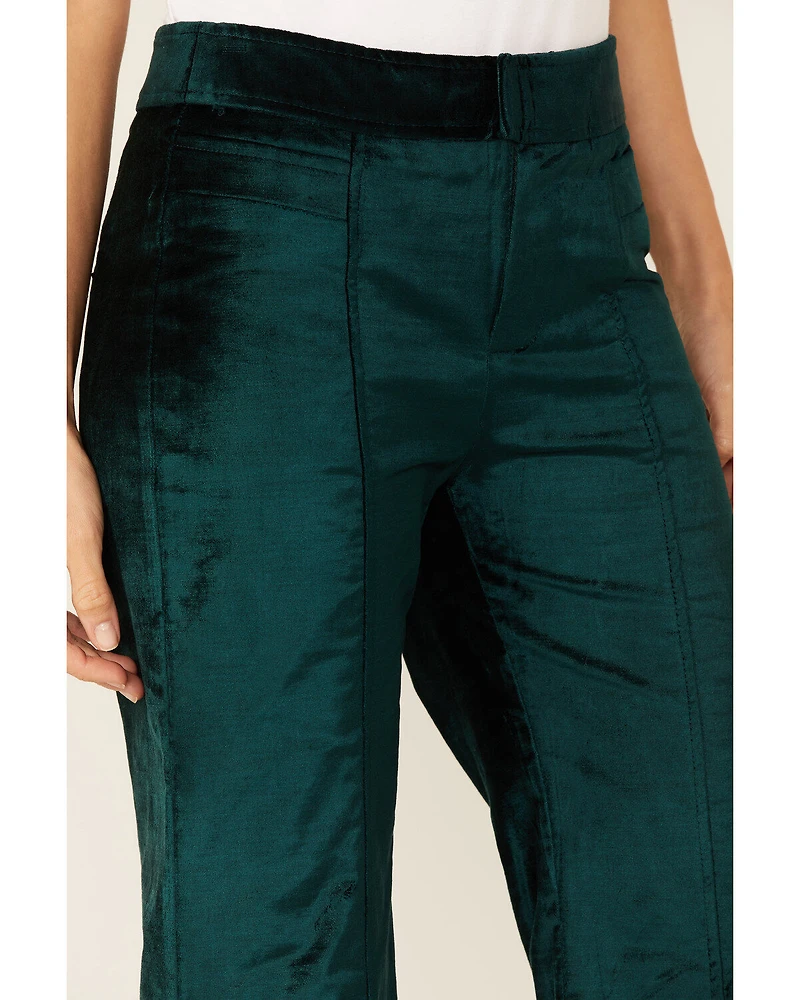 Free People Women's Walk With You Velvet Flare Trousers