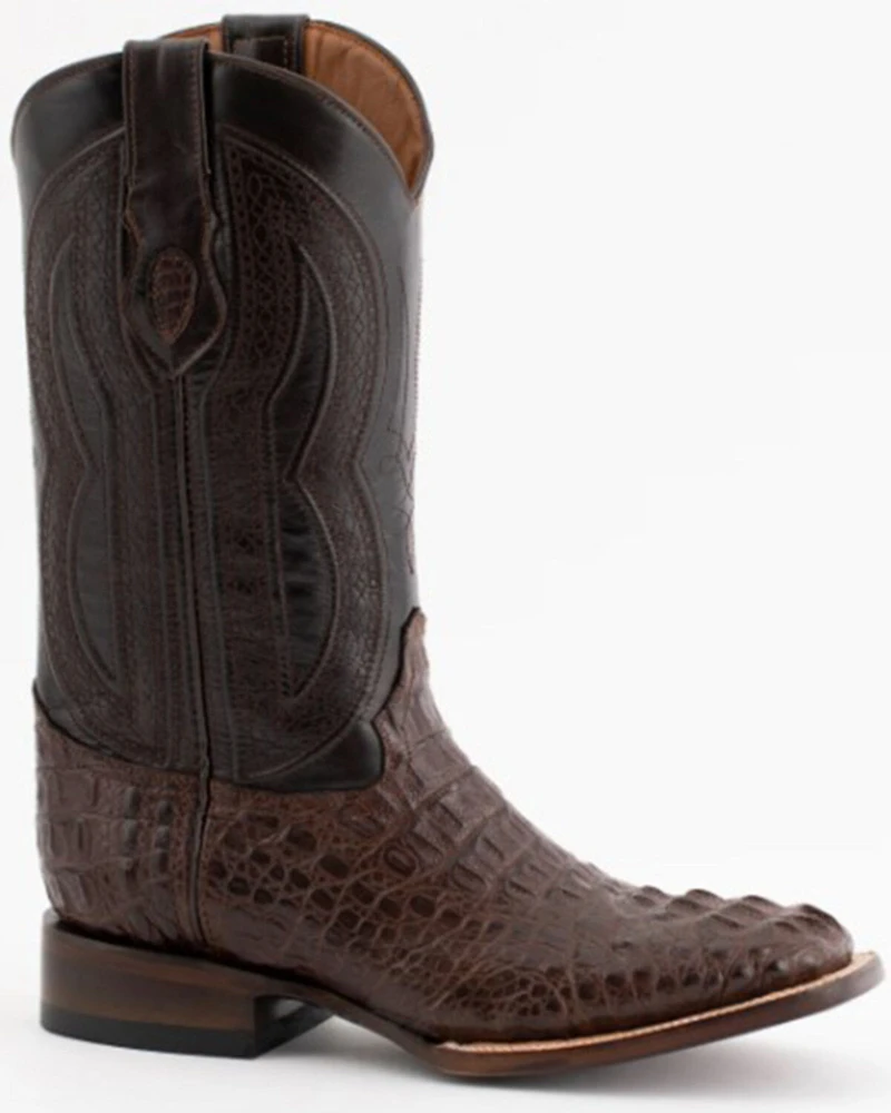 Ferrini Men's Exotic Caiman Western Boots - Broad Square Toe