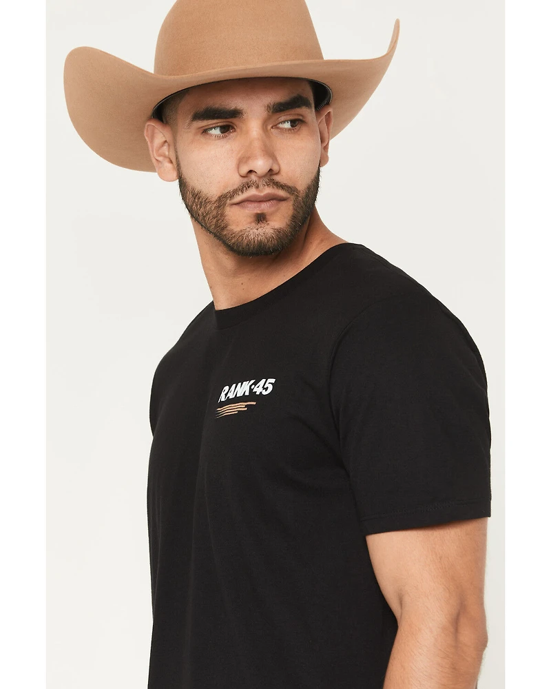 RANK 45® Men's Bull Stampede Short Sleeve Graphic T-Shirt