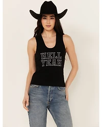 White Crow Women's Hell Yeah Embroidered Graphic Tank